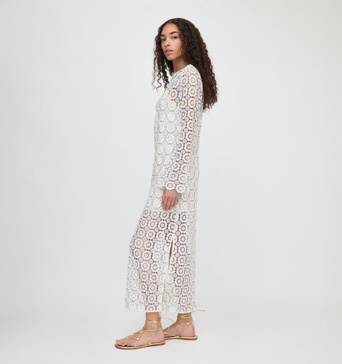 The Eliza Dress - Blue Dahlia Lace