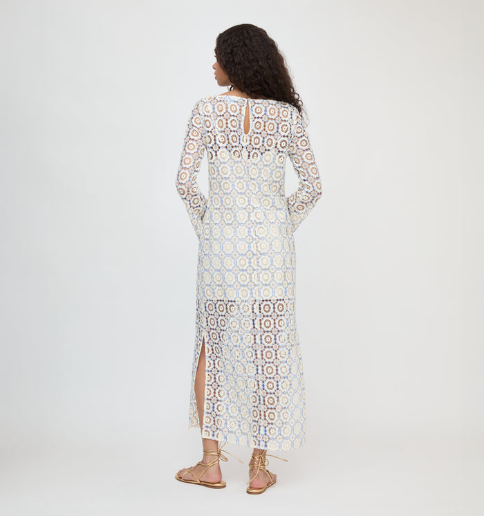 The Eliza Dress - Blue Dahlia Lace
