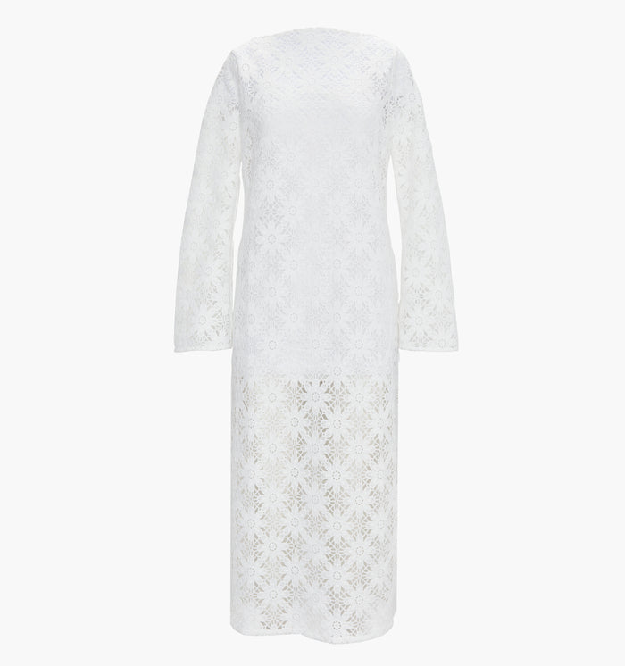 The Eliza Dress - White Daisy Crochet