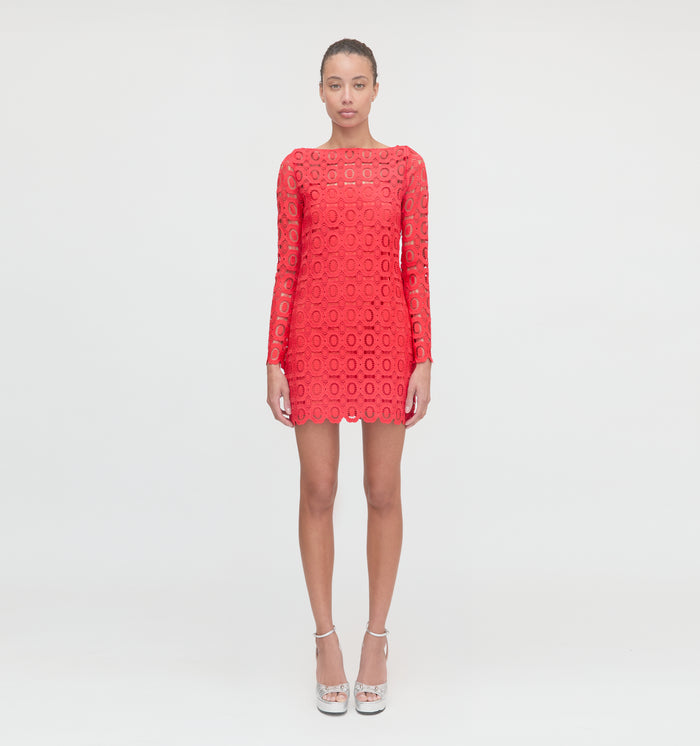 The Eliza Mini Dress - Poppy Lace
