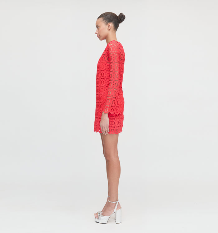 The Eliza Mini Dress - Poppy Lace