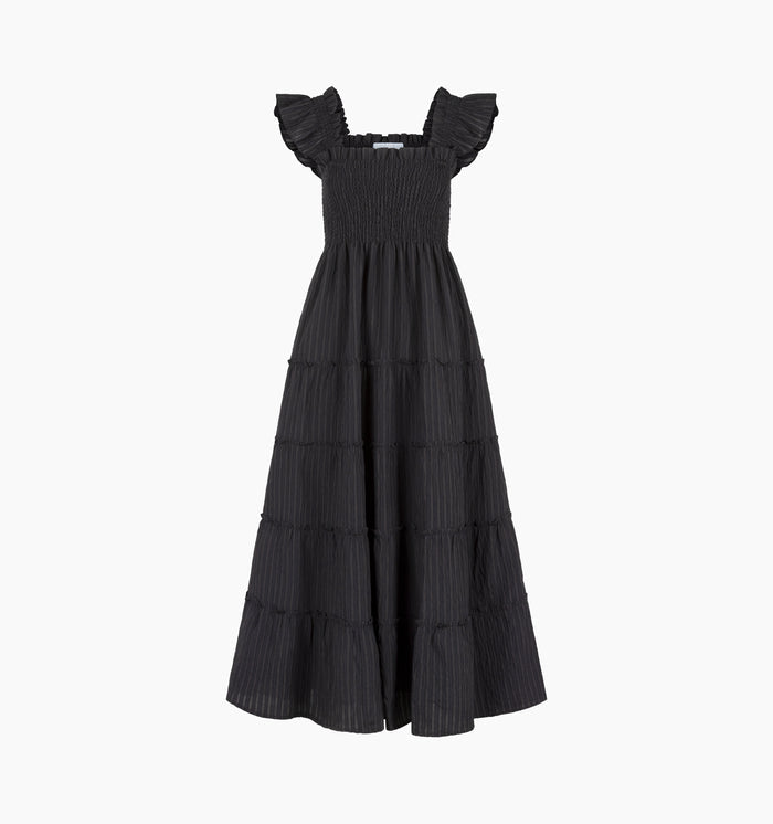 monogram: black-tonal-seersucker