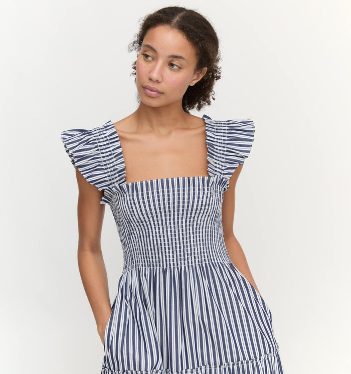 The Ellie Maxi Nap Dress - Navy Stripe