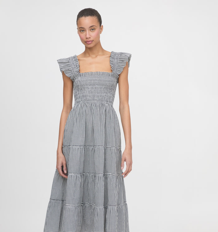 The Ellie Nap Dress - Black/Sand Gingham