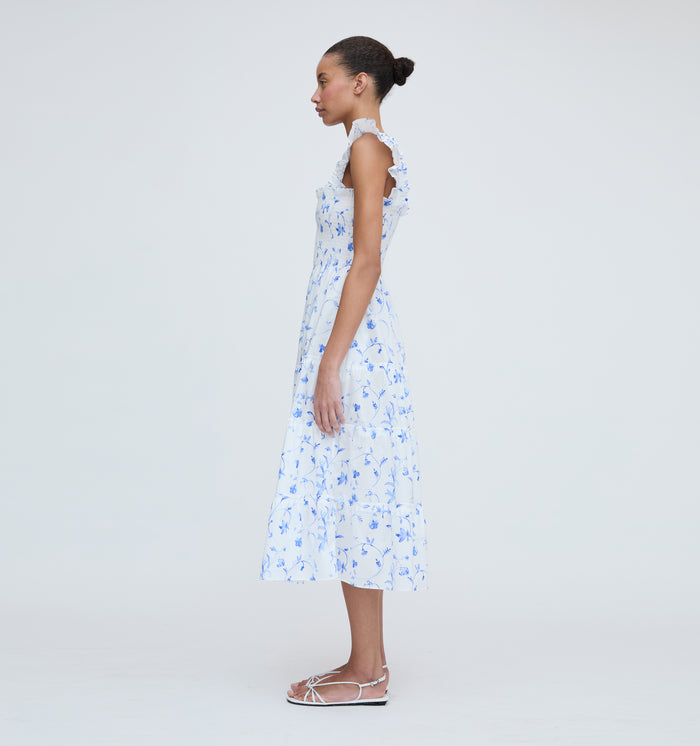 The Ellie Nap Dress - Blue Botanical