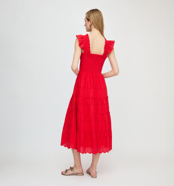 The Ellie Nap Dress - Cherry Trellis Broderie