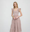 The Ellie Nap Dress - Cognac Gingham
