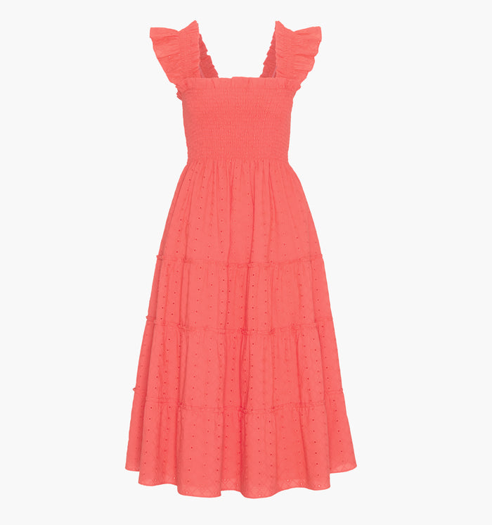 monogram: coral-daisy-broderie