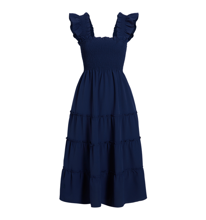 The Crepe Ellie Nap Dress - Navy Crepe color:Wrinkle Resistant Navy Crepe