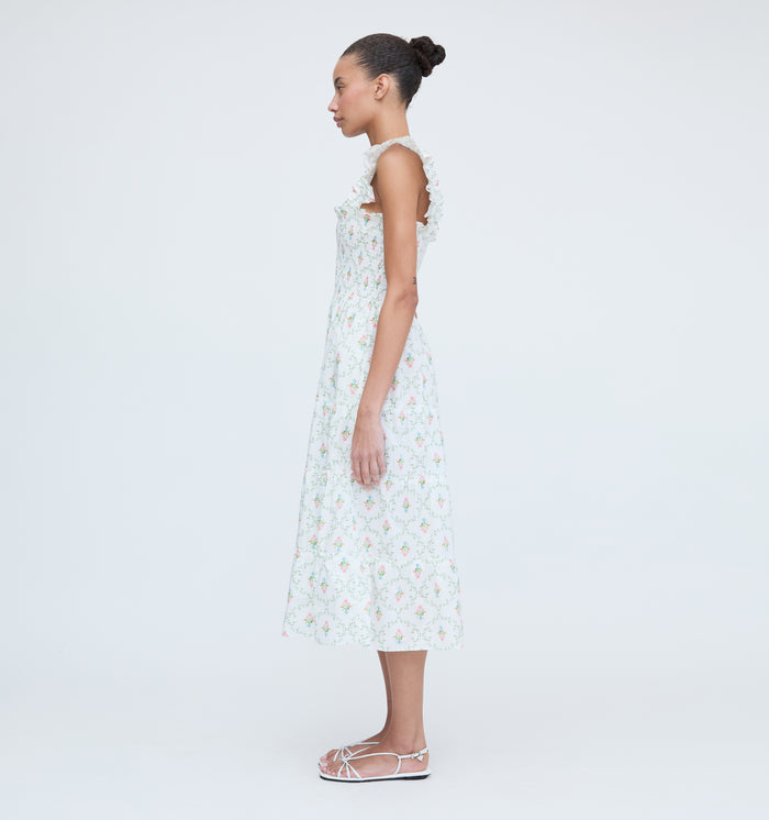 The Ellie Nap Dress - Pastel Trellis