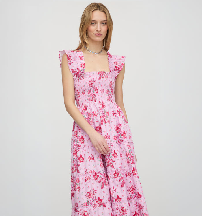 The Ellie Nap Dress - Pink Delft Bouquet