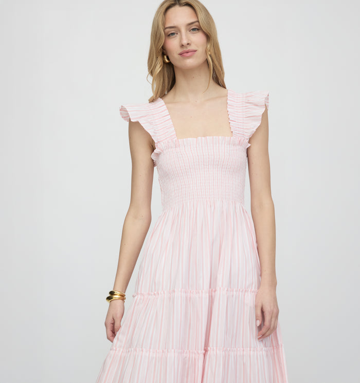 The Ellie Nap Dress - Pink Variegated Stripe