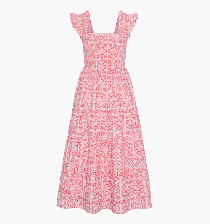 monogram: red-patchwork-doily-heart