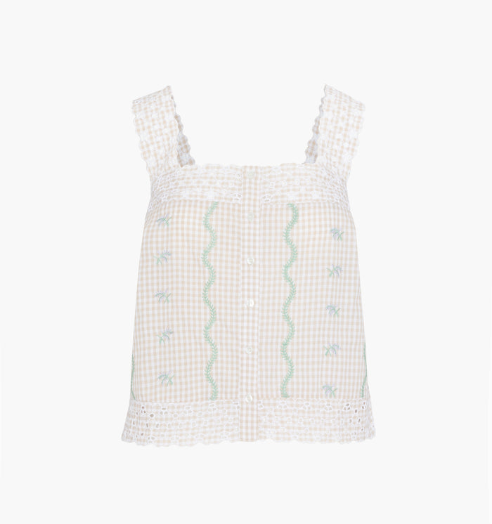 The Elroy Top - Gingham Vine