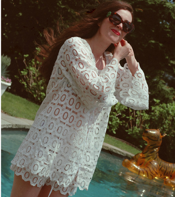 The Enella Tunic - White Broderie