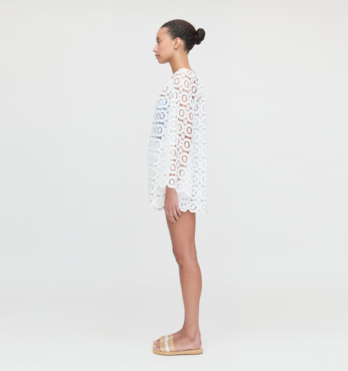The Enella Tunic - White Broderie