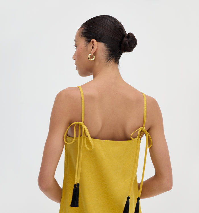 The Erini Dress -  Regent Paisley Burnt Ochre
