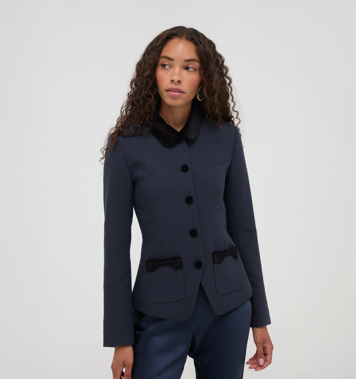 The Evalina Jacket - Navy
