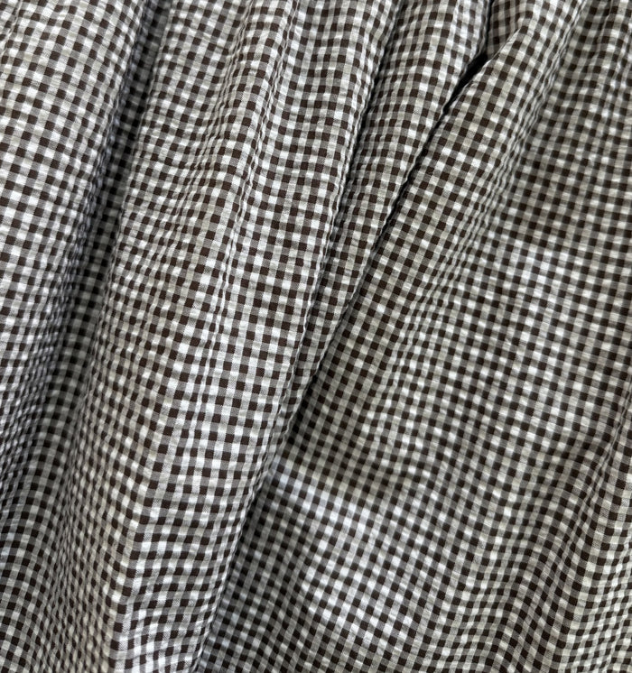 The Fleur Midi Dress - Chocolate Gingham