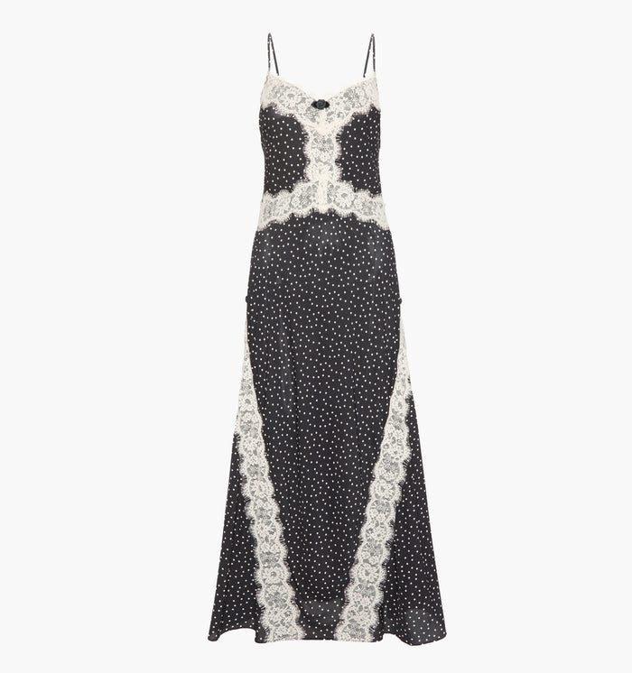 The Francesca Dress in Black Polka Dot color: Black Polka Dot