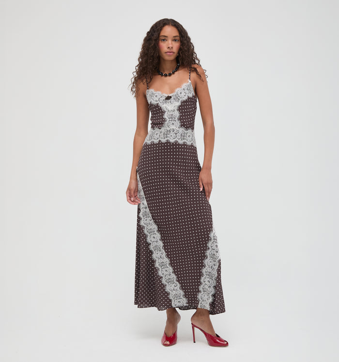 The Francesca Dress - Duke Dot Chocolate
