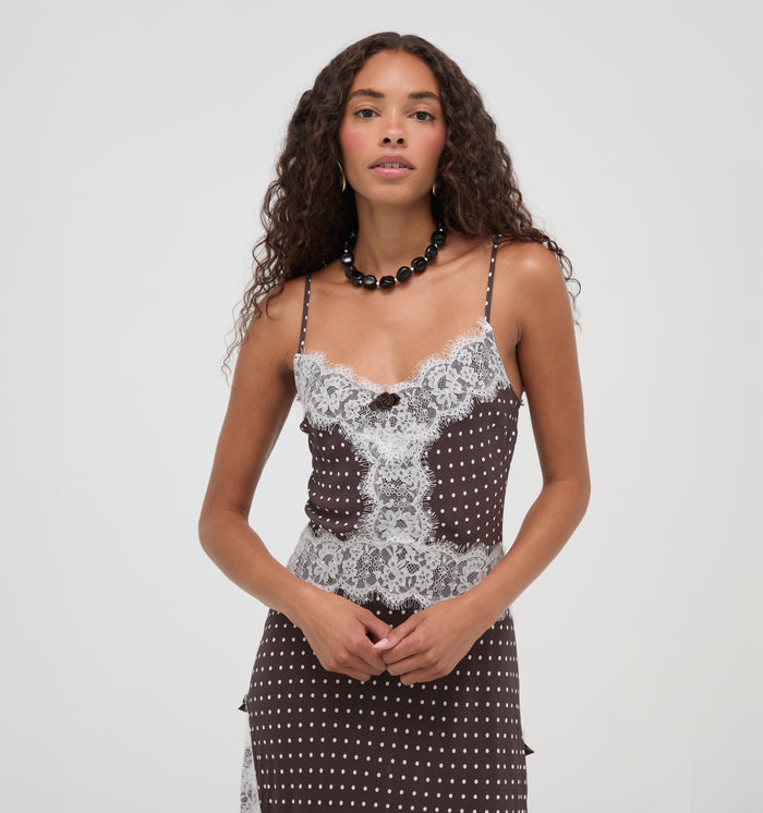 The Francesca Dress - Duke Dot Chocolate