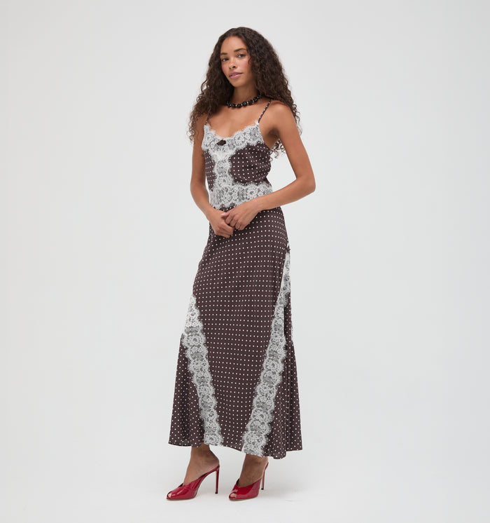 The Francesca Dress - Duke Dot Chocolate