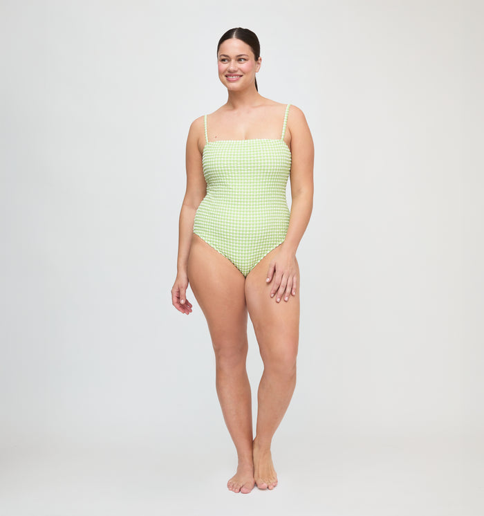 The Giana One Piece - Lime Gingham