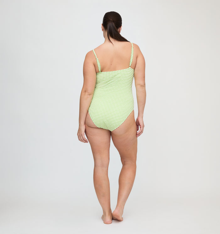 The Giana One Piece - Lime Gingham