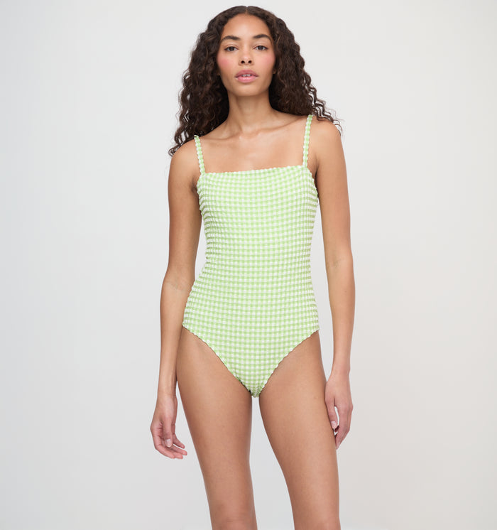 The Giana One Piece - Lime Gingham
