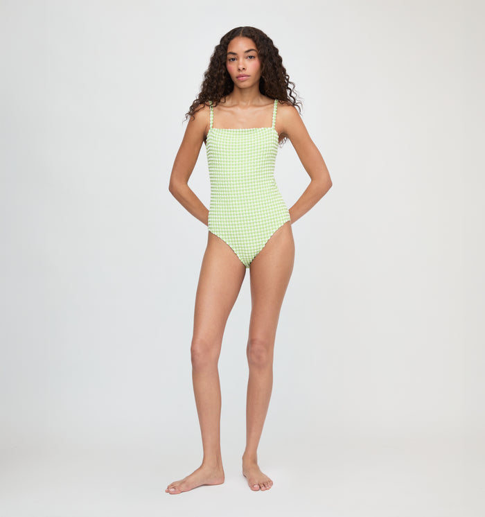The Giana One Piece - Lime Gingham