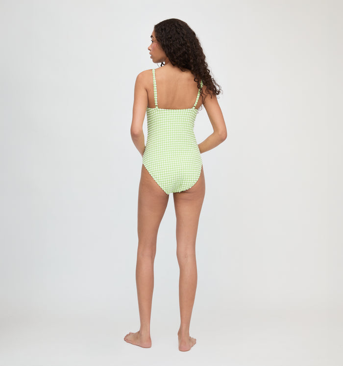 The Giana One Piece - Lime Gingham