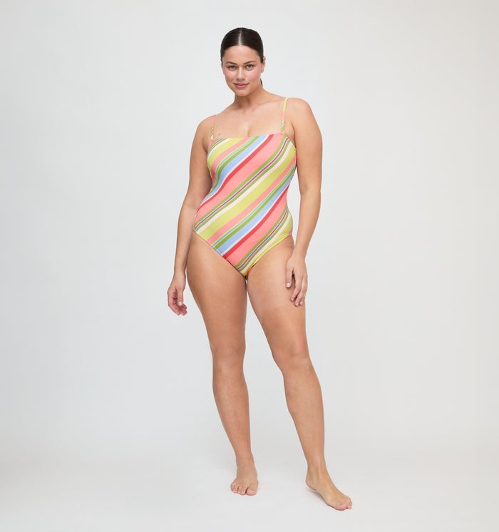 The Giana One Piece - Sherbet Stripe