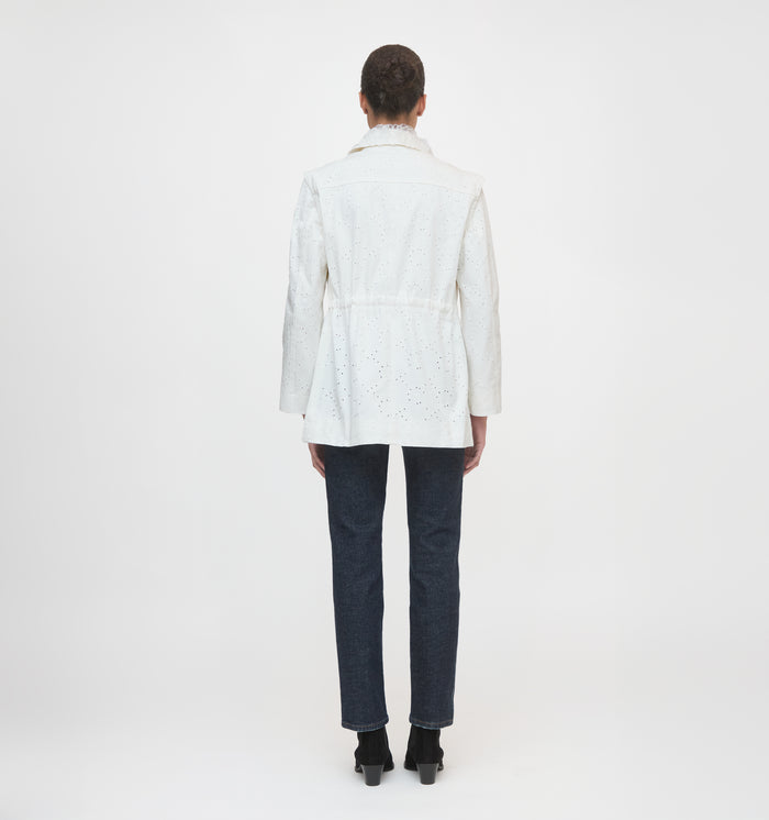 The Gillian Jacket - Ivory Eyelet