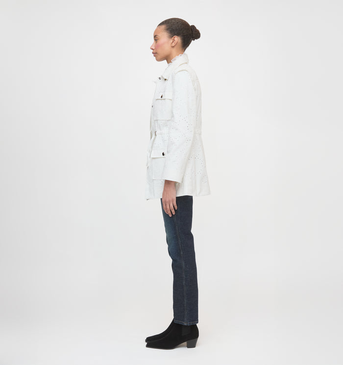 The Gillian Jacket - Ivory Eyelet