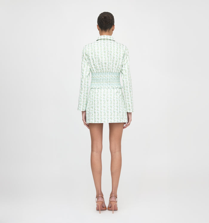The Hallie Skirt - Brocade Vine Stripe