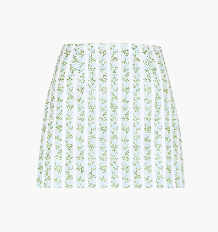 The Hallie Skirt - Brocade Vine Stripe