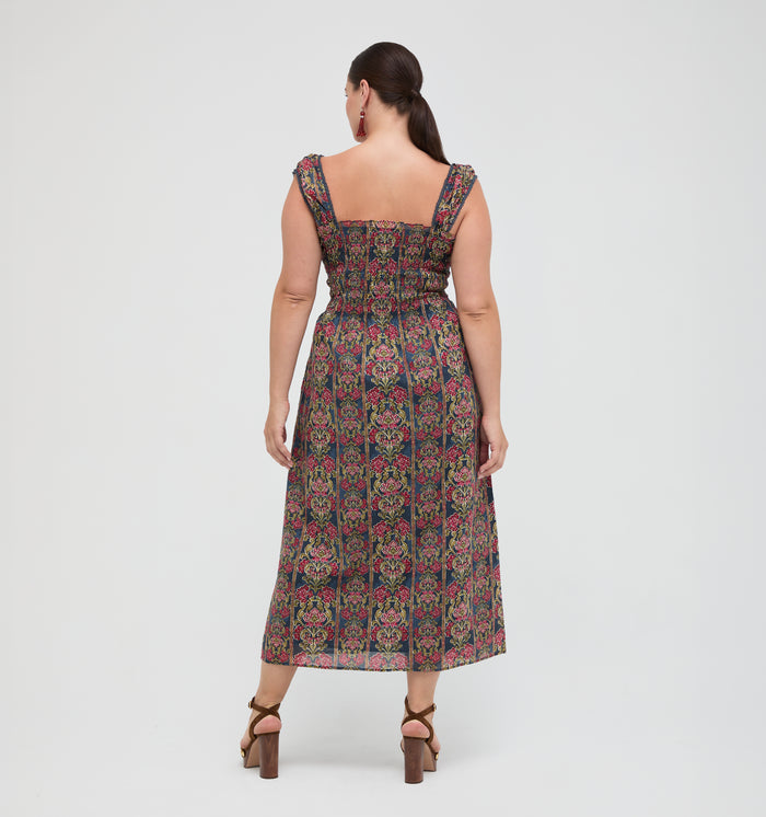 The Harper Nap Dress -  Stowell Medallion Stripe