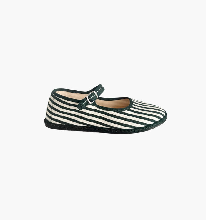 The Hill House x Vibi Venezia Mary Jane Flats - Green Stripe