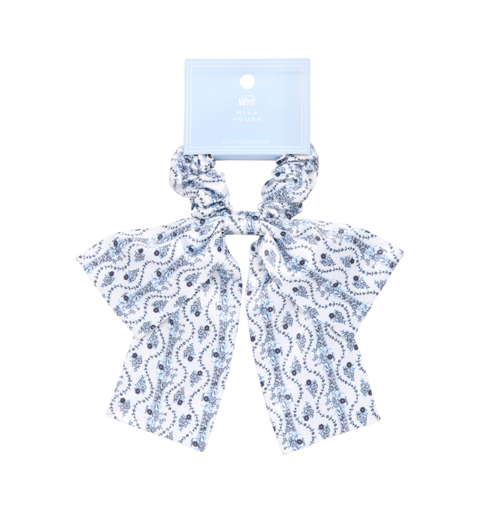 The Hill House x Wet Brush Scrunchie Bow - Blue Vine Stripe