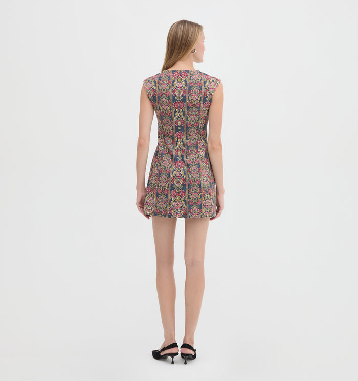 The Holly Dress - Stowell Medallion Stripe