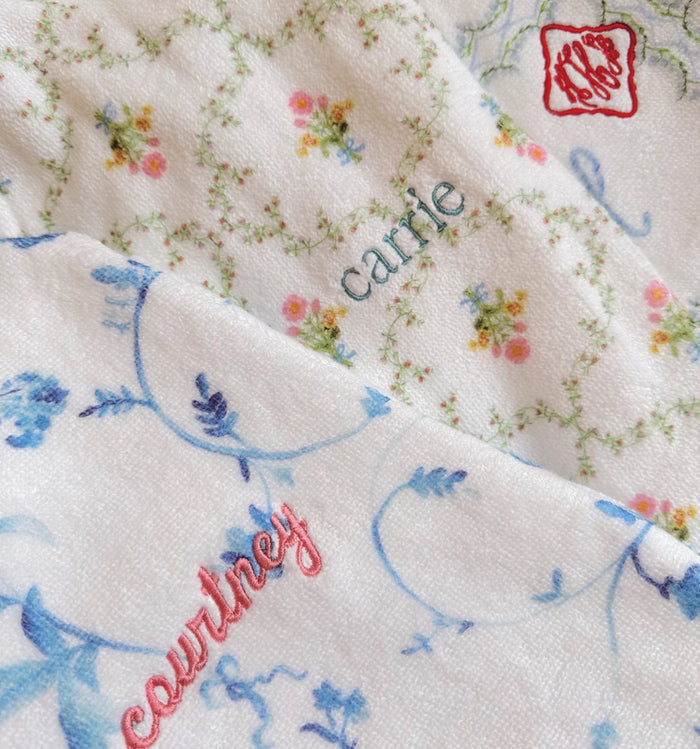 The Hotel Robe - Blue Botanical