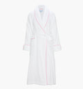 The Hotel Robe with Light Pink Piping color: white/light pink
