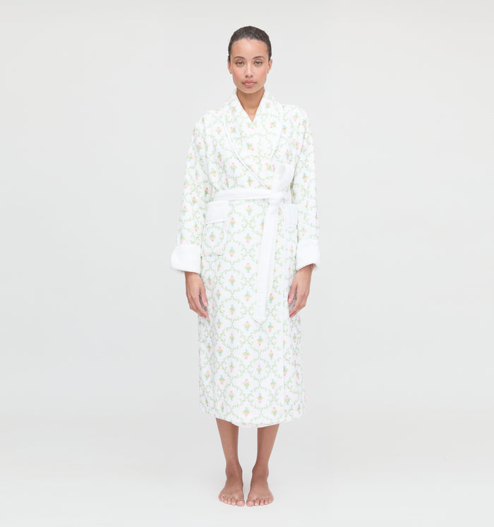 The Hotel Robe - Pastel Trellis