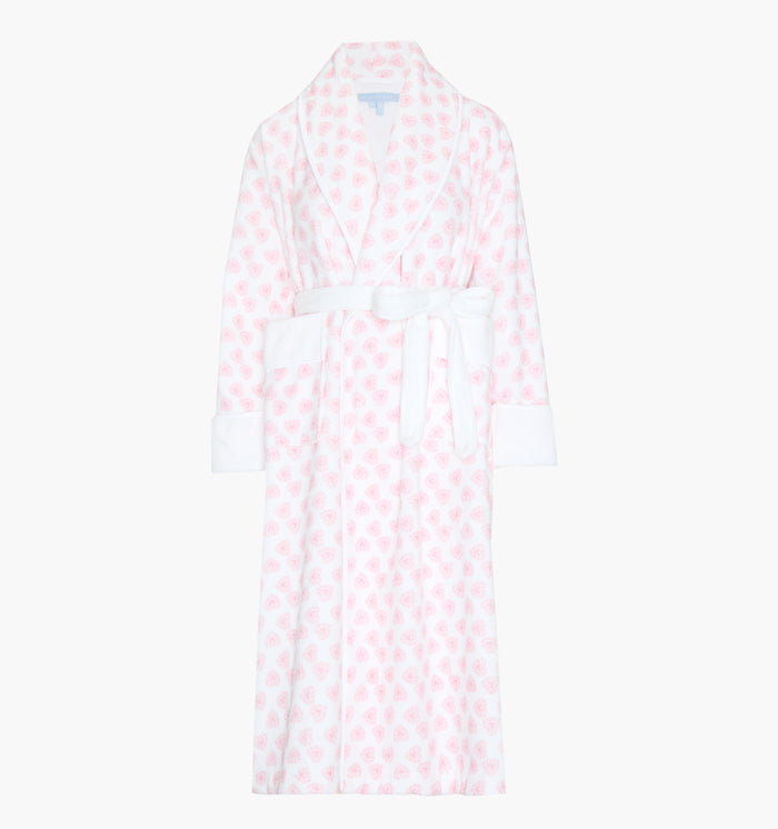 The Hotel Robe - Pink Doily Heart