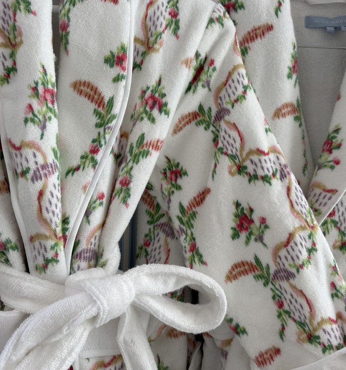 The Hotel Robe in Pink Ribbon Rose Ikat color: Pink Ribbon Rose Ikat