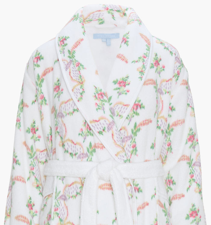 monogram: pink-ribbon-rose-ikat