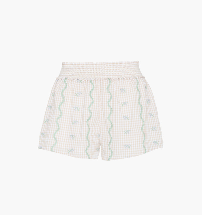 The Indra Short - Gingham Vine