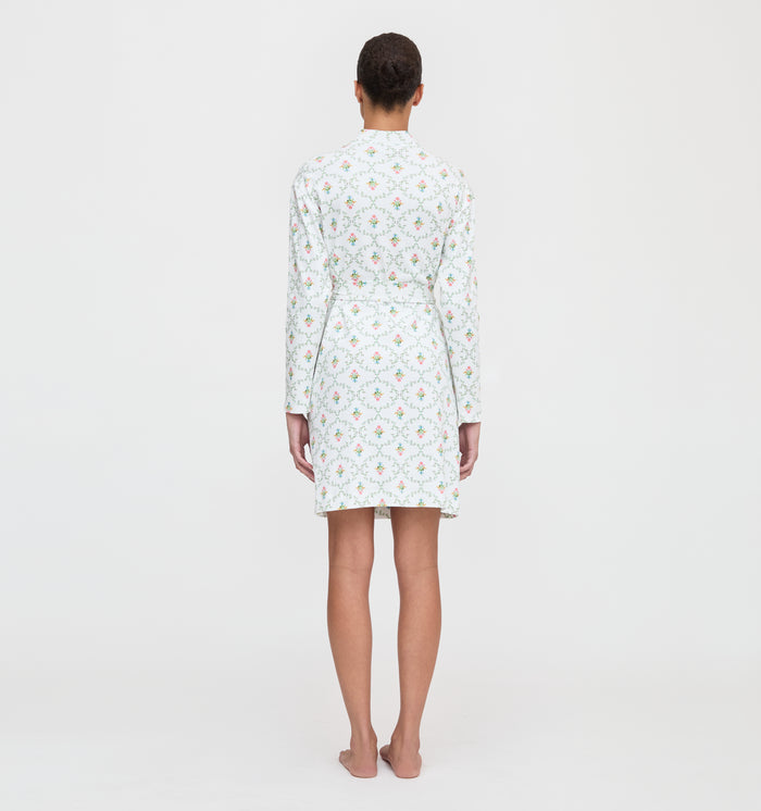The Ivory Robe - Pastel Trellis