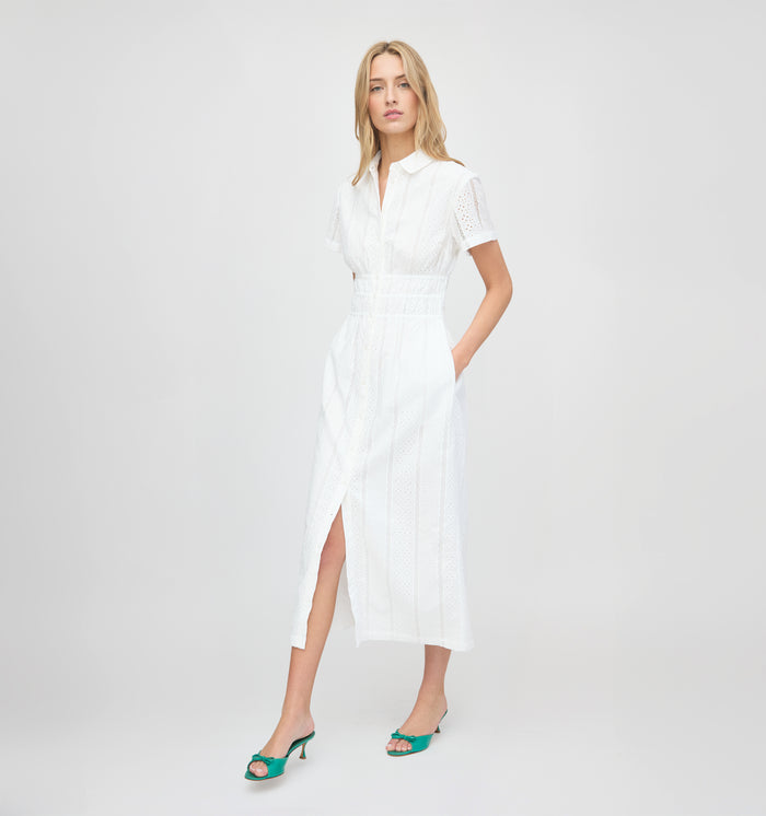 The Jamie Nap Dress - White Broderie Voile